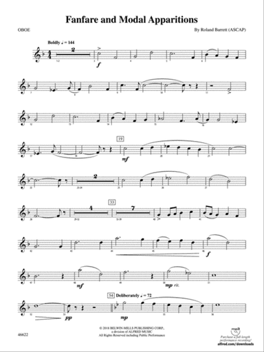 Fanfare and Modal Apparitions: Oboe