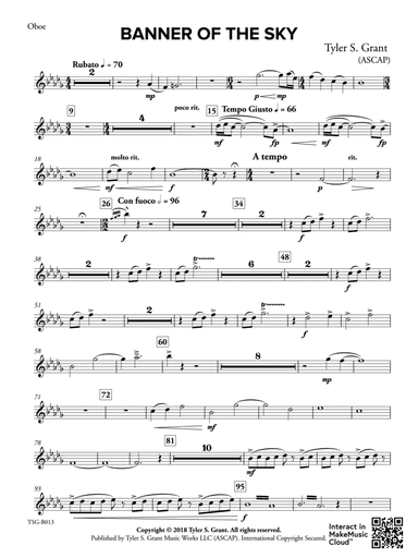 Banner of the Sky: Oboe