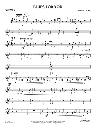 Blues for You - Trumpet 4