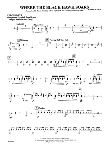 Where the Black Hawk Soars: 1st Percussion
