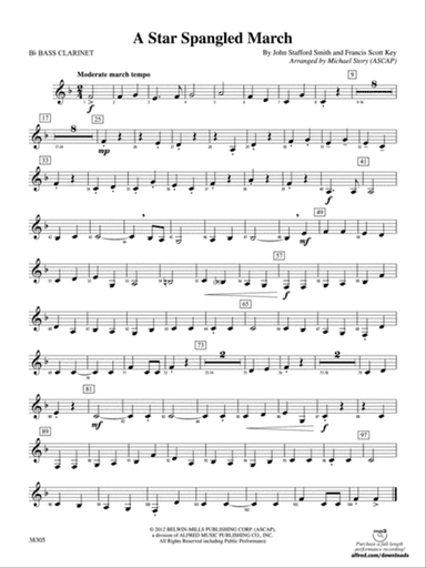 A Star Spangled March: B-flat Bass Clarinet