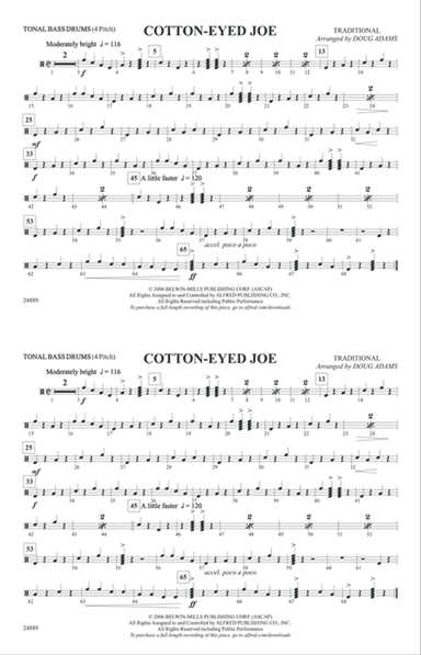 Cotton-Eyed Joe: Tonal Bass Drum
