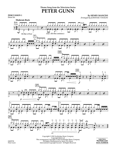 Peter Gunn (arr. Johnnie Vinson) - Percussion 1