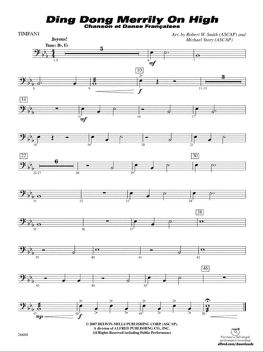 Ding Dong Merrily on High: Timpani