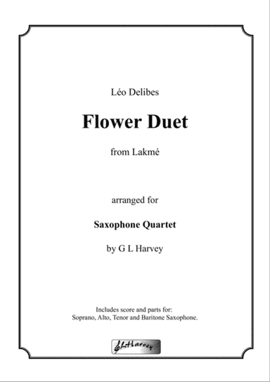 Flower Duet for Saxophone Quartet
