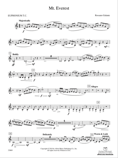 Mt. Everest: (wp) Baritone T.C.