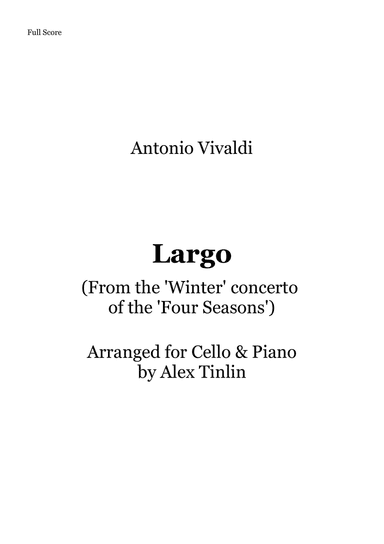 Largo from 'Winter' from the 'Four Seasons'