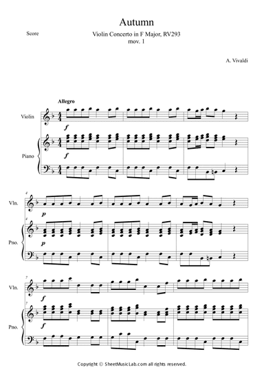 The Four Seasons: Autumn 1st Movement