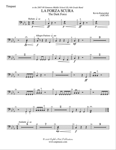 La Forza Scura (The Dark Force): Timpani