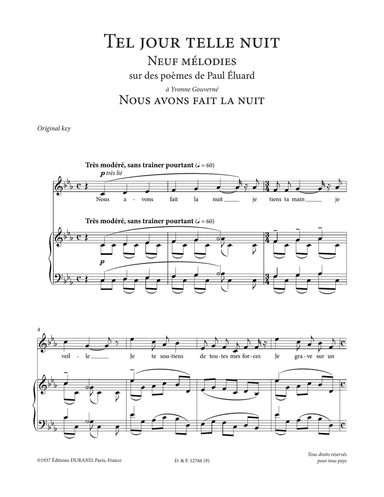 Nous avons fait la nuit (High Voice)