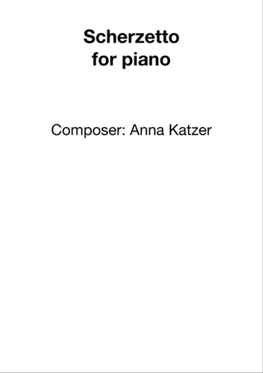 Scherzetto for piano