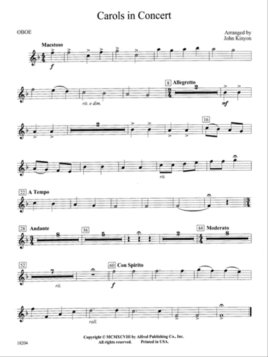 Carols in Concert: Oboe
