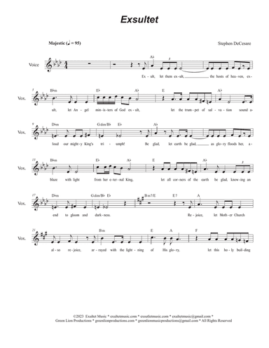 Exsultet (Solo with SATB) (Lead Sheet - Vocal Edition)
