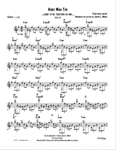 Hinei Mah Tov Var 4 (arr. Joe Marks)