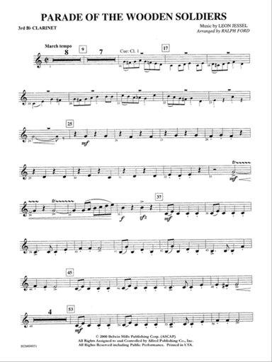 Parade of the Wooden Soldiers: 3rd B-flat Clarinet