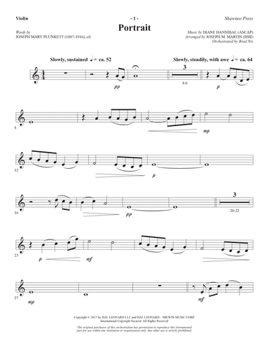 Portrait (Consort) (arr. Joseph M. Martin) - Violin