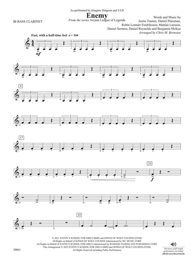 Enemy: B-flat Bass Clarinet