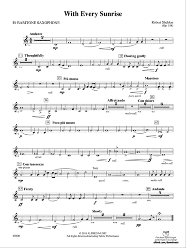 With Every Sunrise: E-flat Baritone Saxophone