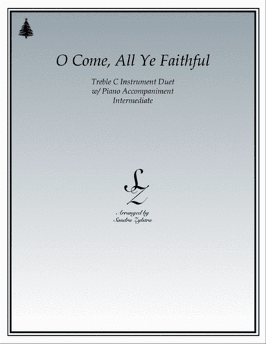 O Come, All Ye Faithful (treble C instrument duet)