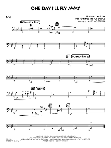 One Day I'll Fly Away (from Moulin Rouge) (arr. Michael Brown) - Bass