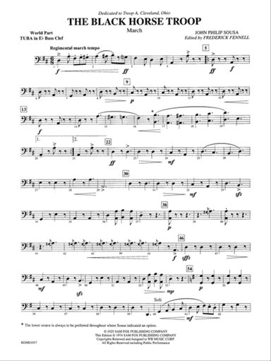 Black Horse Troop: WP E-flat Tuba B.C.