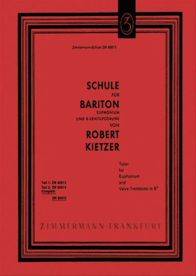 Tutor for Euphonium and Valve trombone in B-flat kplt.