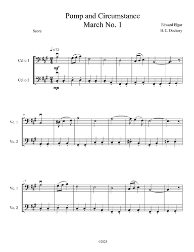 Pomp and Circumstance (Cello Duet)