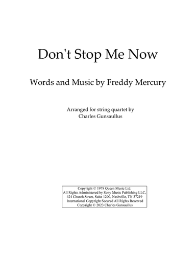 Don't Stop Me Now