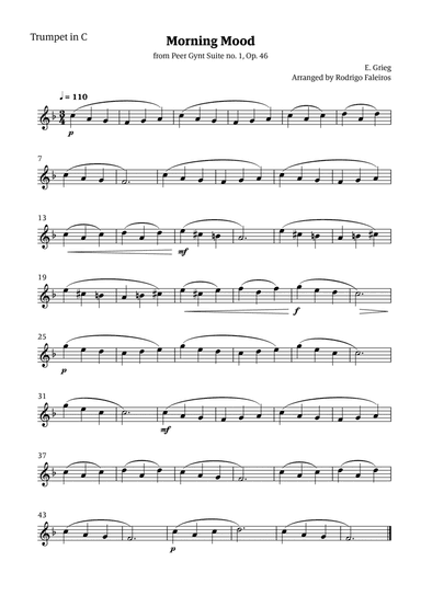 Morning Mood (solo trumpet in C - level 2)