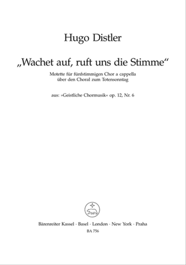 Wachet auf, ruft uns die Stimme für fünfstimmigen Chor a cappella no. 6