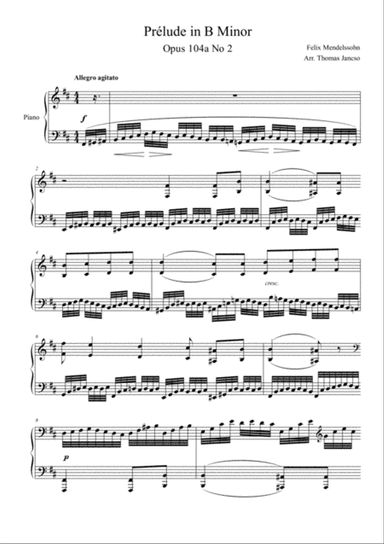 Mendelssohn Prelude B Minor