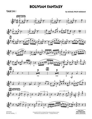 Bolivian Fantasy - Tenor Sax 1