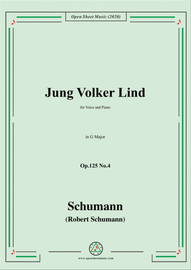 Schumann-Jung Volker Op.125 No.4,in G Major,for Voice&Piano