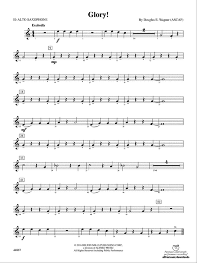 Glory!: E-flat Alto Saxophone