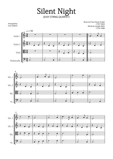 "Silent Night" (Easy String Quartet)