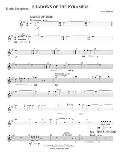 Shadows of the Pyramids: E-flat Alto Saxophone