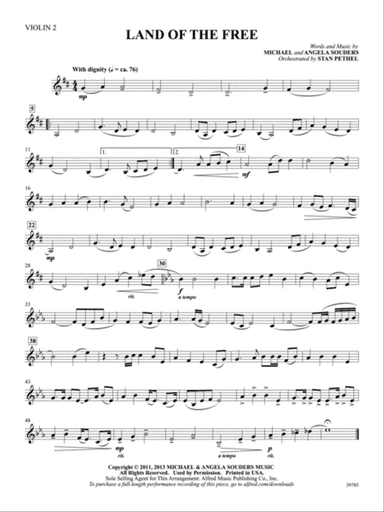 Land of the Free: 2nd Violin