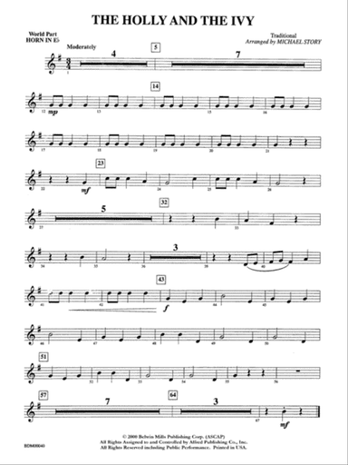 The Holly and the Ivy: WP 1st Horn in E-flat