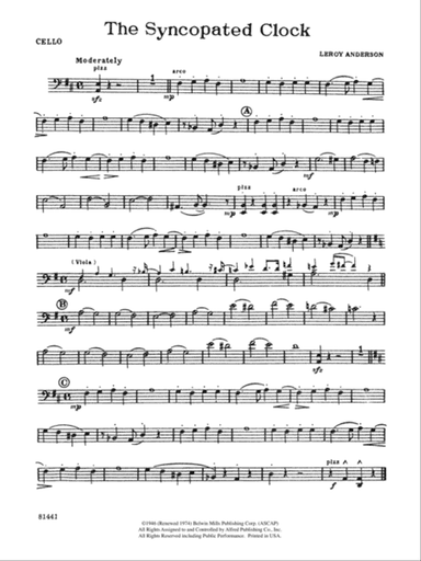 The Syncopated Clock: Cello
