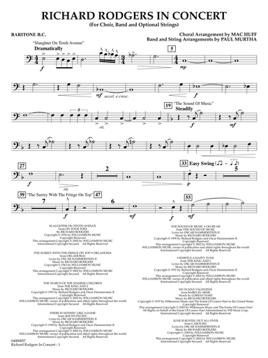 Richard Rodgers in Concert (Medley) (arr. Mac Huff, Paul Murtha) - Baritone B.C.