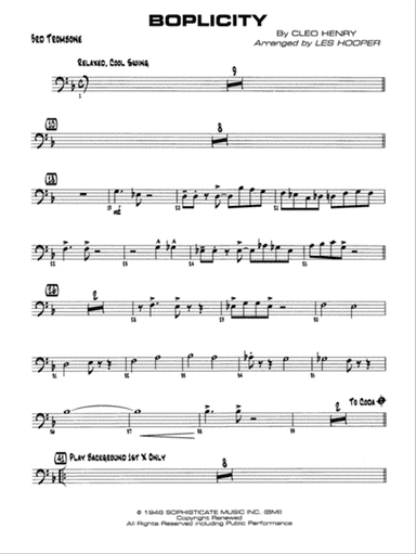 Boplicity: 3rd Trombone