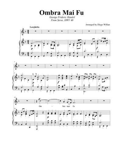 Ombra Mai Fu, F Major