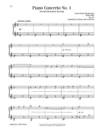 Piano Concerto No. 1 In B-Flat Minor, Op. 23, Second Movement Excerpt