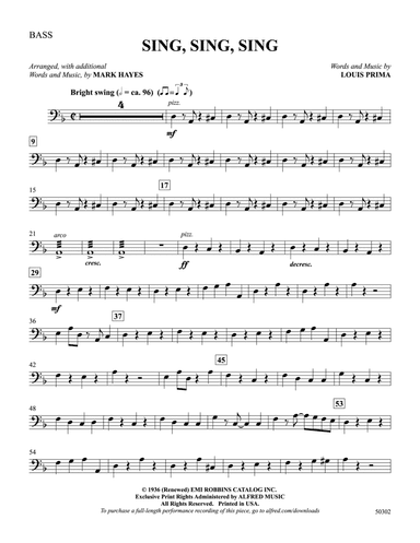 Sing, Sing, Sing: String Bass