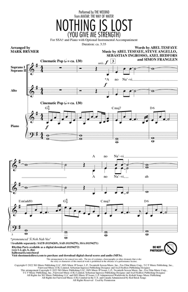 Nothing Is Lost (You Give Me Strength) (arr. Mark Brymer)