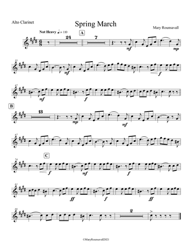 Spring March: ALTO CLARINET PART