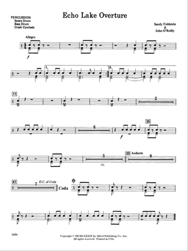 Echo Lake Overture: 1st Percussion