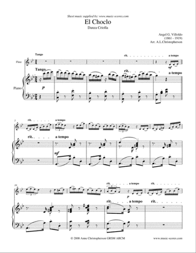 El Choclo - Flute and Piano