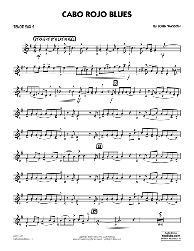 Cabo Rojo Blues - Tenor Sax 2