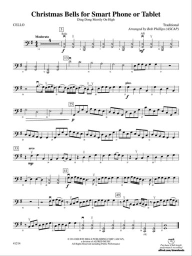 Christmas Bells for Smart Phone or Tablet: Cello